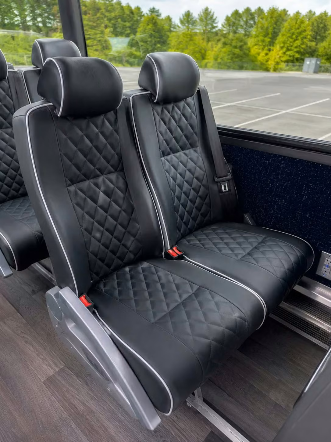 hammond 56 passenger charter bus reclining seats