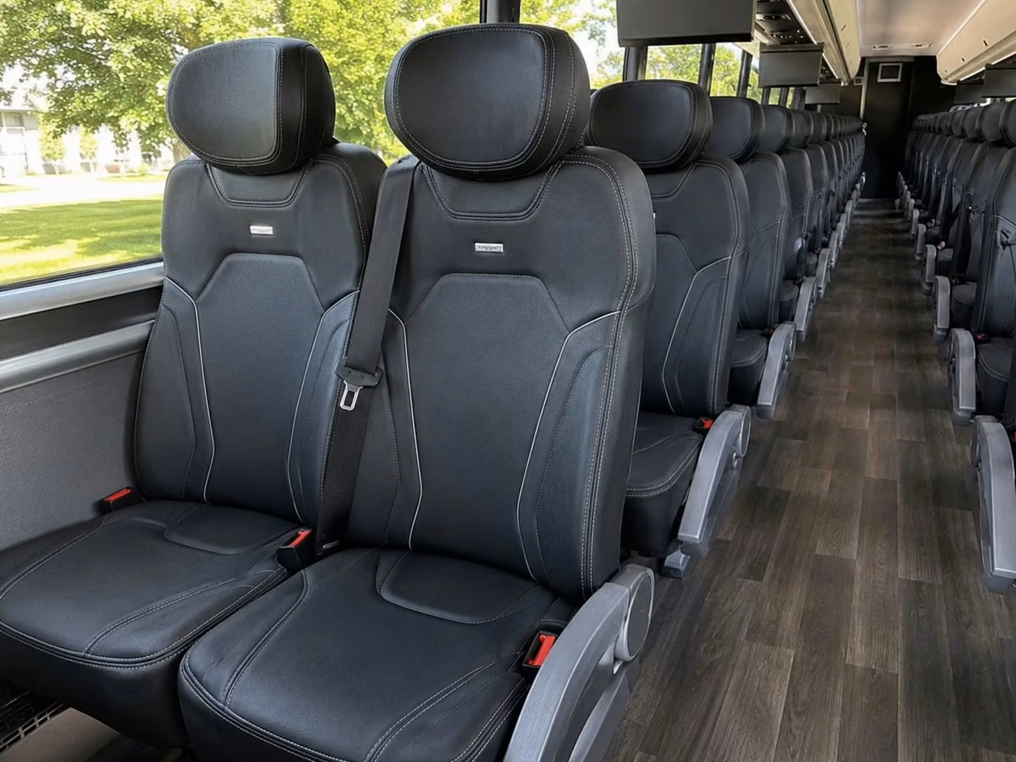 hammond charter bus interior 1