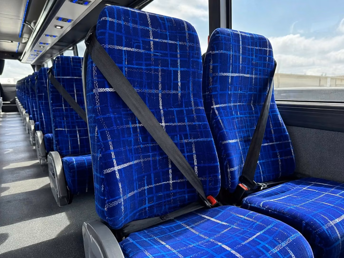 hammond charter bus interior 2