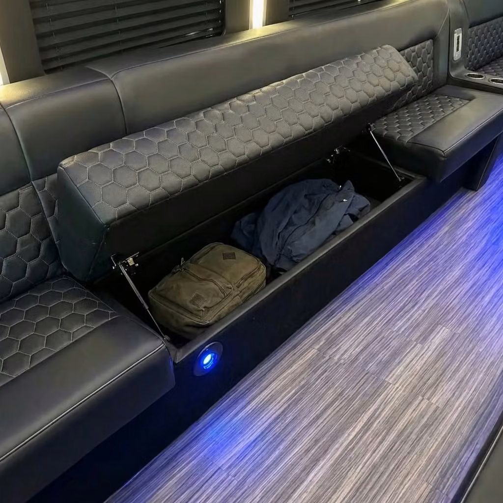 hammond party bus under seat storage