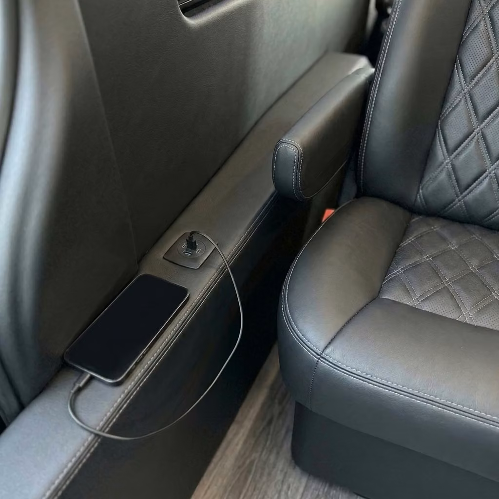 hammond sprinter van rental with driver usb charging